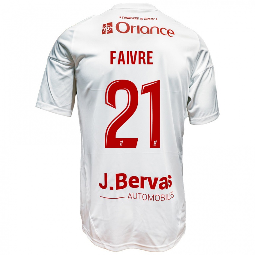 Niño Camiseta Romain Faivre #21 Blanco Rojo 2ª Equipación 2024/25 La Camisa Perú