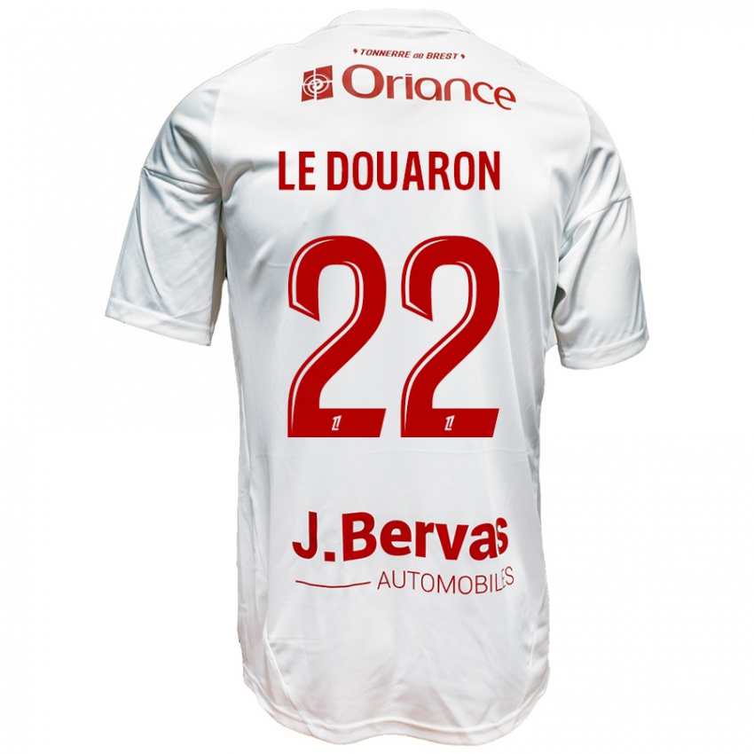 Niño Camiseta Jérémy Le Douaron #22 Blanco Rojo 2ª Equipación 2024/25 La Camisa Perú