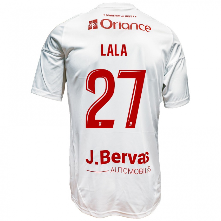 Niño Camiseta Kenny Lala #27 Blanco Rojo 2ª Equipación 2024/25 La Camisa Perú