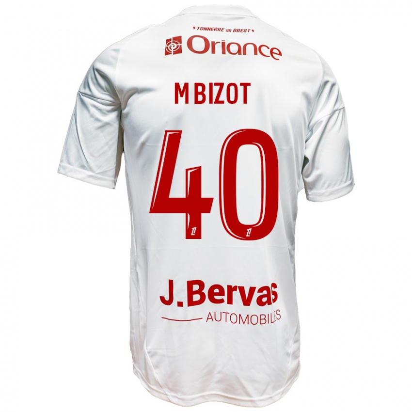 Niño Camiseta Marco Bizot #40 Blanco Rojo 2ª Equipación 2024/25 La Camisa Perú