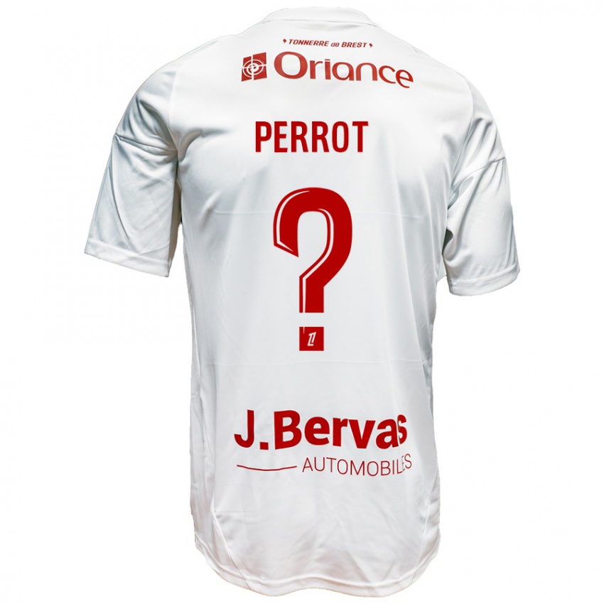 Niño Camiseta Maël Perrot #0 Blanco Rojo 2ª Equipación 2024/25 La Camisa Perú