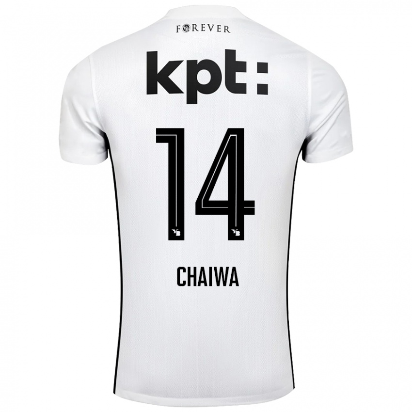 Niño Camiseta Miguel Chaiwa #14 Blanco Negro 2ª Equipación 2024/25 La Camisa Perú