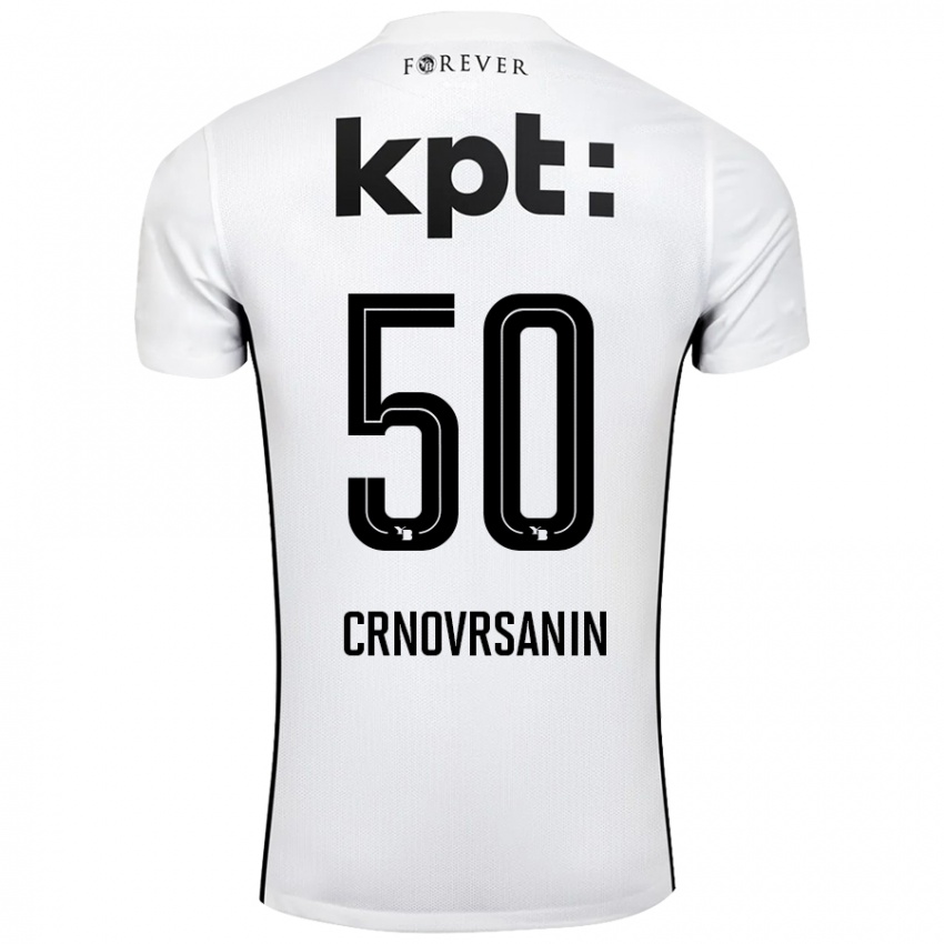 Niño Camiseta Sadin Crnovrsanin #50 Blanco Negro 2ª Equipación 2024/25 La Camisa Perú