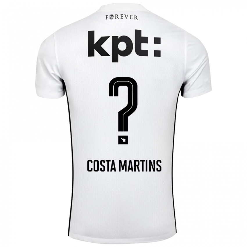 Niño Camiseta Yvann Costa Martins #0 Blanco Negro 2ª Equipación 2024/25 La Camisa Perú