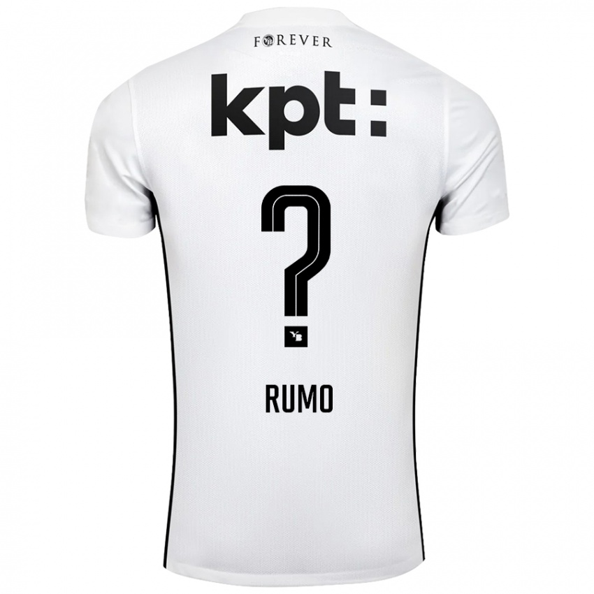 Niño Camiseta Loïc Rumo #0 Blanco Negro 2ª Equipación 2024/25 La Camisa Perú