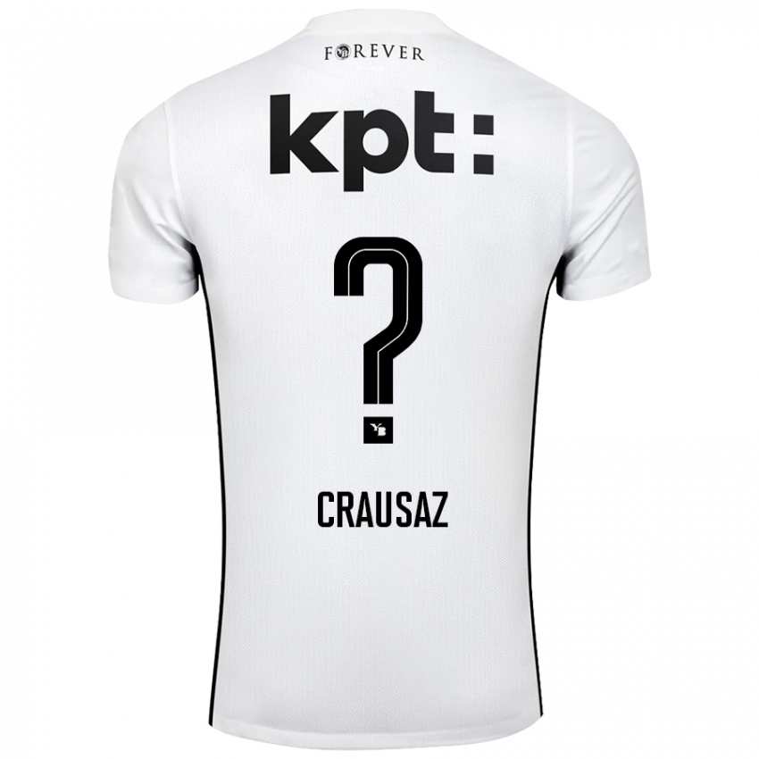 Niño Camiseta Tim Crausaz #0 Blanco Negro 2ª Equipación 2024/25 La Camisa Perú