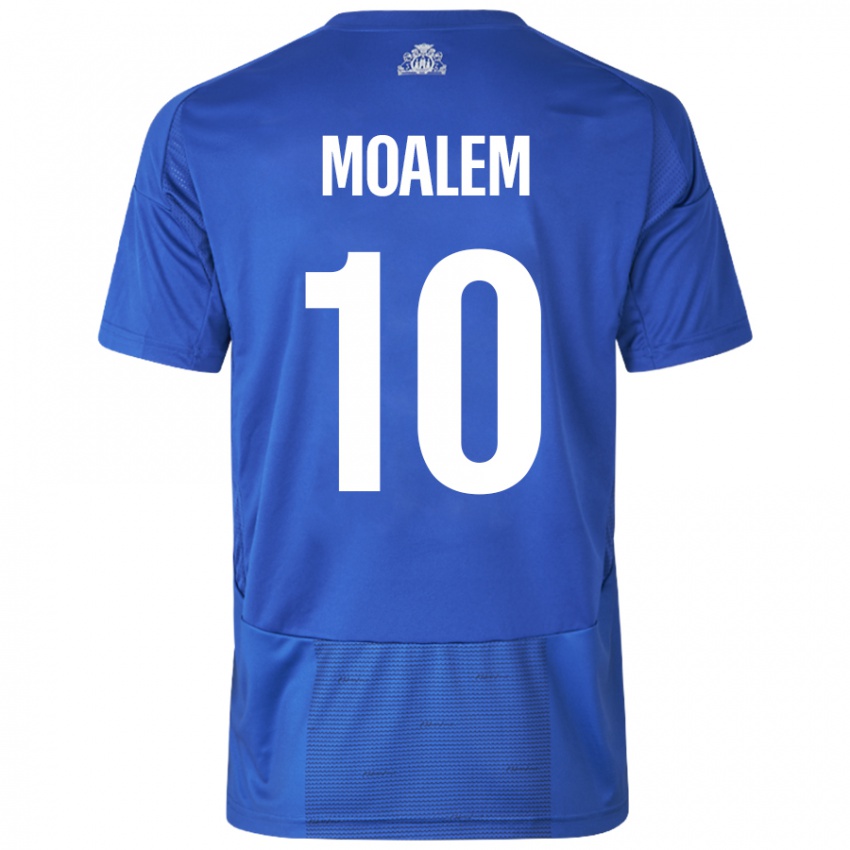 Niño Camiseta Jonathan Moalem #10 Blanco Azul 2ª Equipación 2024/25 La Camisa Perú