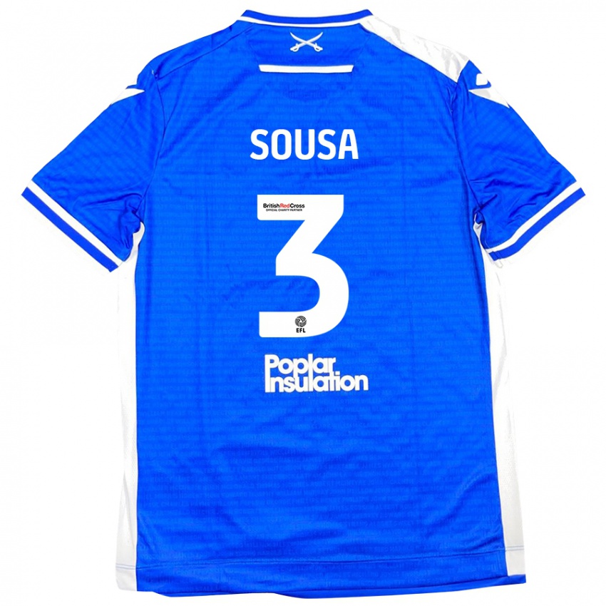 Hombre Camiseta Lino Sousa #3 Azul Blanco 1ª Equipación 2024/25 La Camisa Perú