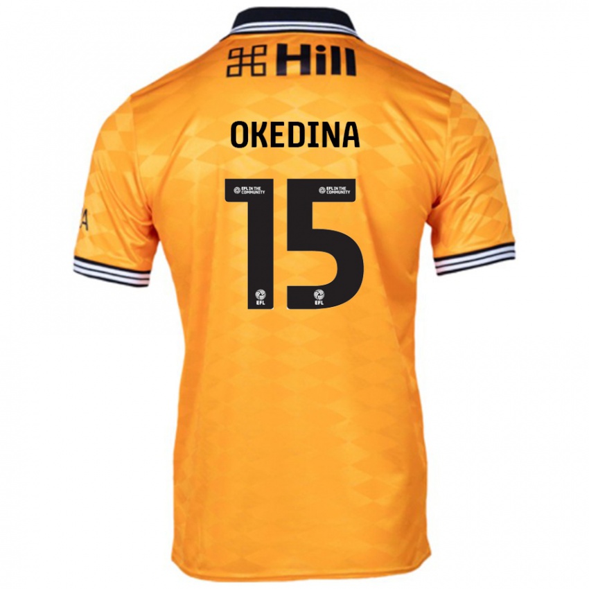 Hombre Camiseta Jubril Okedina #15 Naranja 1ª Equipación 2024/25 La Camisa Perú