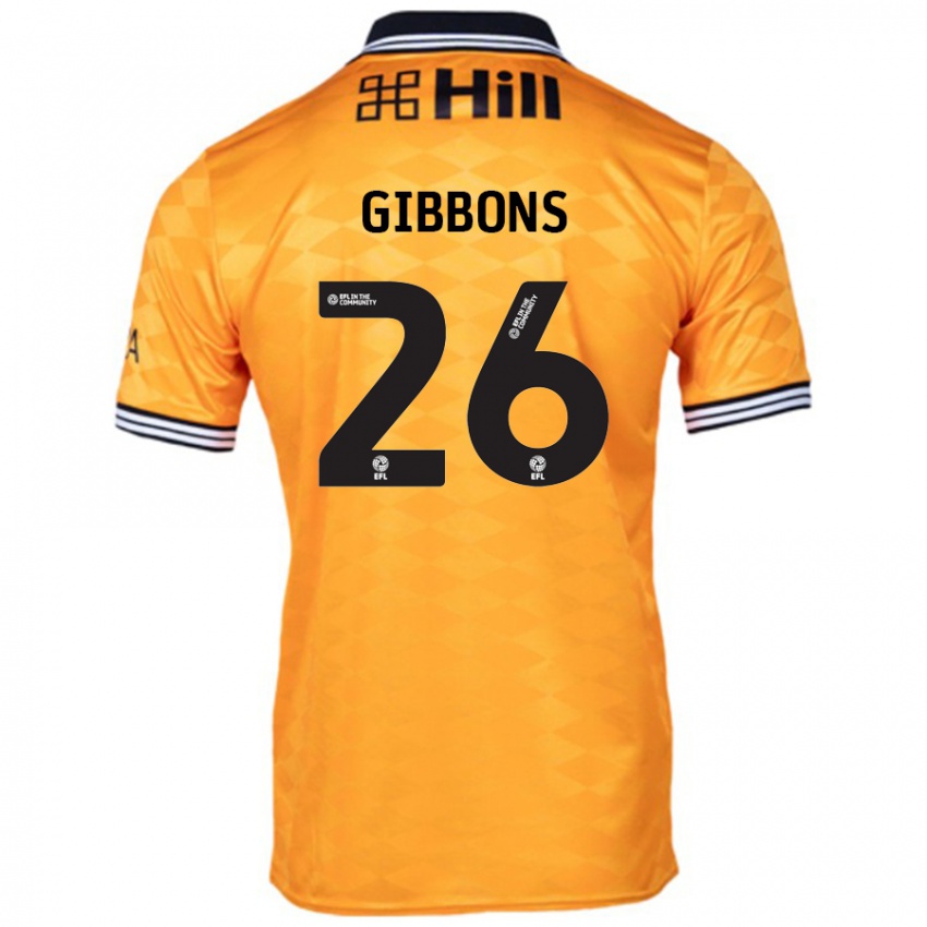 Hombre Camiseta James Gibbons #26 Naranja 1ª Equipación 2024/25 La Camisa Perú