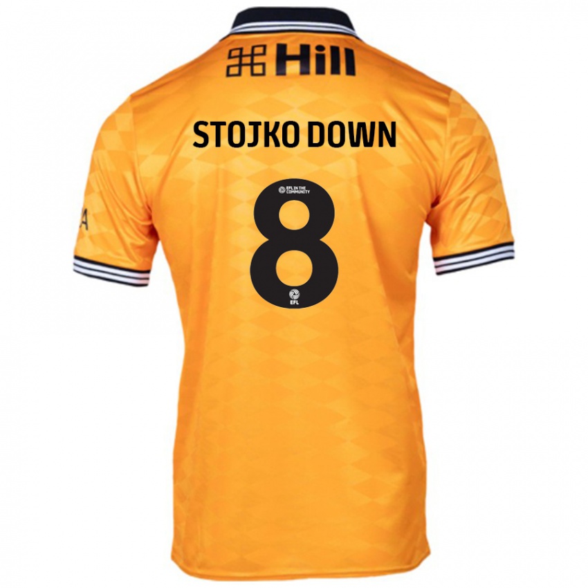 Hombre Camiseta Alysha Stojko-Down #8 Naranja 1ª Equipación 2024/25 La Camisa Perú