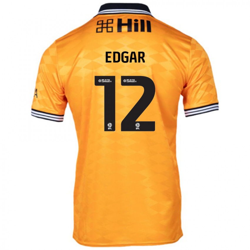 Hombre Camiseta Sammy Edgar #12 Naranja 1ª Equipación 2024/25 La Camisa Perú