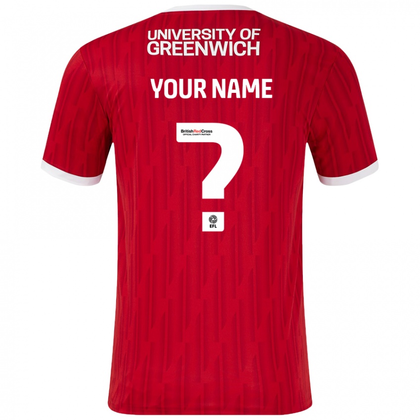 Hombre Camiseta Su Nombre #0 Rojo Blanco 1ª Equipación 2024/25 La Camisa Perú