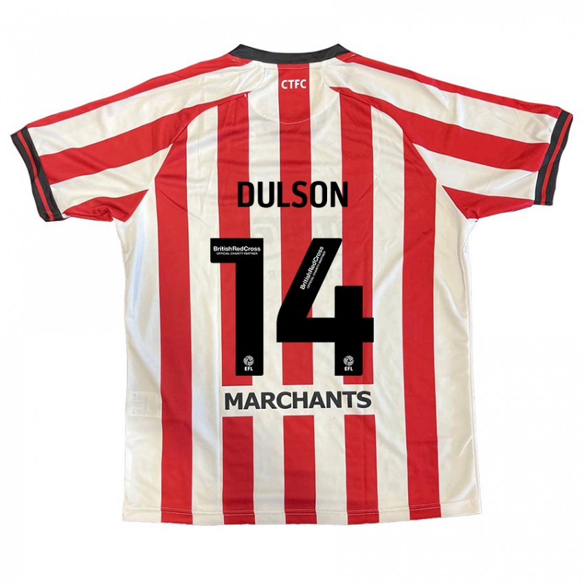 Hombre Camiseta Liam Dulson #14 Rojo Blanco 1ª Equipación 2024/25 La Camisa Perú