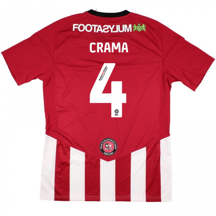 Hombre Camiseta Tristan Crama #4 Rojo Blanco 1ª Equipación 2024/25 La Camisa Perú