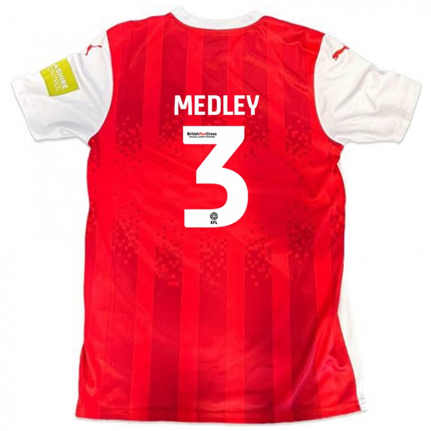 Hombre Camiseta Zech Medley #3 Rojo Blanco 1ª Equipación 2024/25 La Camisa Perú