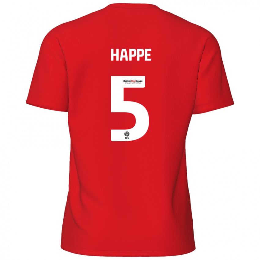 Hombre Camiseta Dan Happe #5 Rojo 1ª Equipación 2024/25 La Camisa Perú