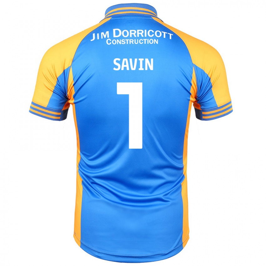 Hombre Camiseta Toby Savin #1 Azul Ámbar 1ª Equipación 2024/25 La Camisa Perú