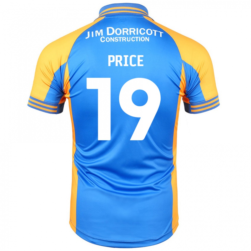 Hombre Camiseta Jack Price #19 Azul Ámbar 1ª Equipación 2024/25 La Camisa Perú