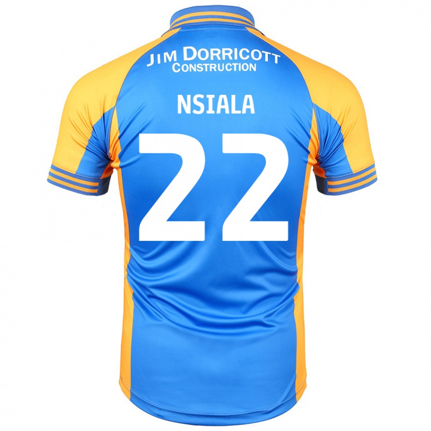 Hombre Camiseta Toto Nsiala #22 Azul Ámbar 1ª Equipación 2024/25 La Camisa Perú