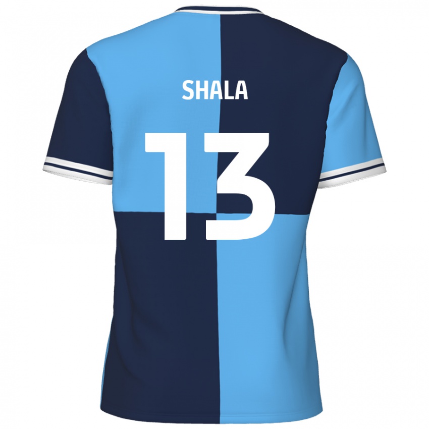 Hombre Camiseta Laurence Shala #13 Azul Cielo Azul Oscuro 1ª Equipación 2024/25 La Camisa Perú