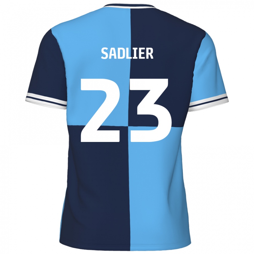 Hombre Camiseta Kieran Sadlier #23 Azul Cielo Azul Oscuro 1ª Equipación 2024/25 La Camisa Perú