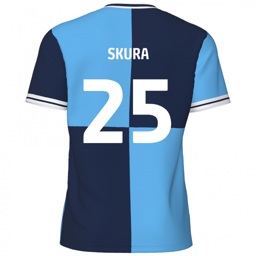 Hombre Camiseta Declan Skura #25 Azul Cielo Azul Oscuro 1ª Equipación 2024/25 La Camisa Perú