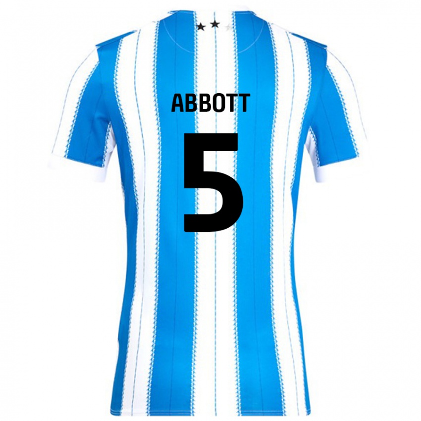 Hombre Camiseta Vicky Abbott #5 Azul Blanco 1ª Equipación 2024/25 La Camisa Perú