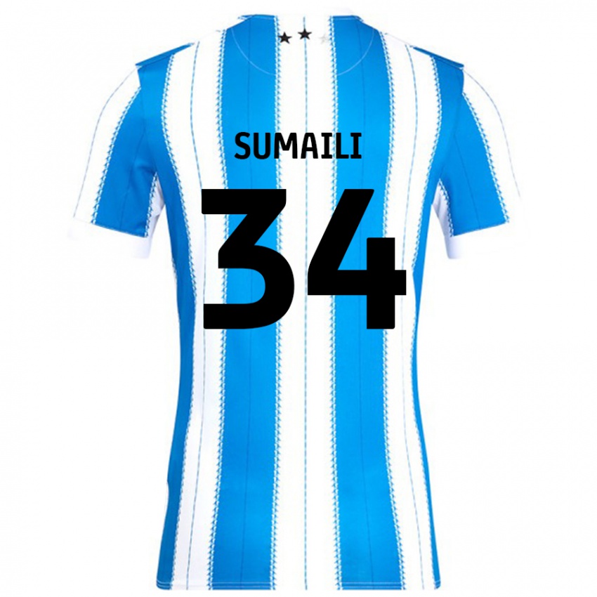 Hombre Camiseta Falone Sumaili #34 Azul Blanco 1ª Equipación 2024/25 La Camisa Perú