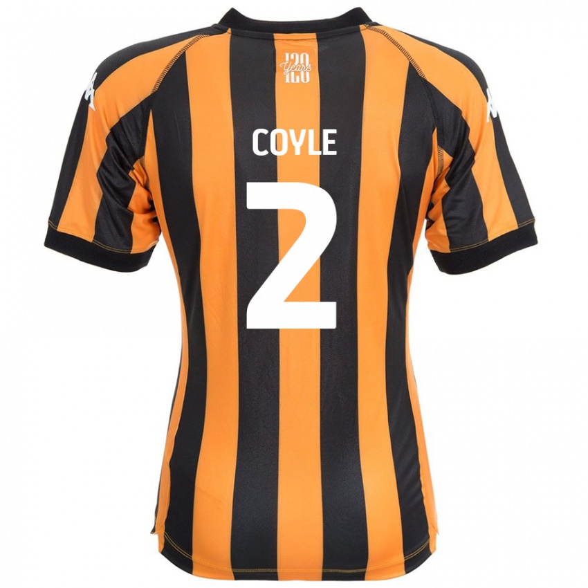 Hombre Camiseta Lewie Coyle #2 Negro Ámbar 1ª Equipación 2024/25 La Camisa Perú