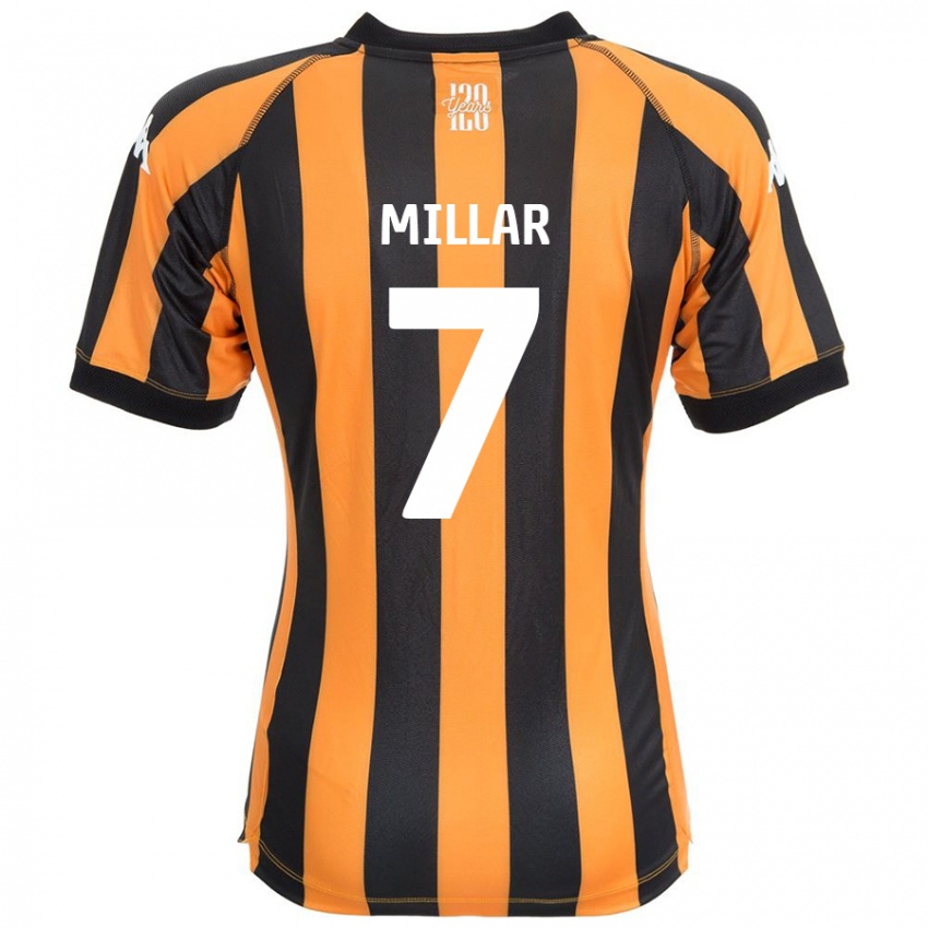 Hombre Camiseta Liam Millar #7 Negro Ámbar 1ª Equipación 2024/25 La Camisa Perú