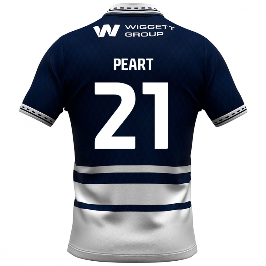 Hombre Camiseta Kalani Peart #21 Azul Marino Blanco 1ª Equipación 2024/25 La Camisa Perú