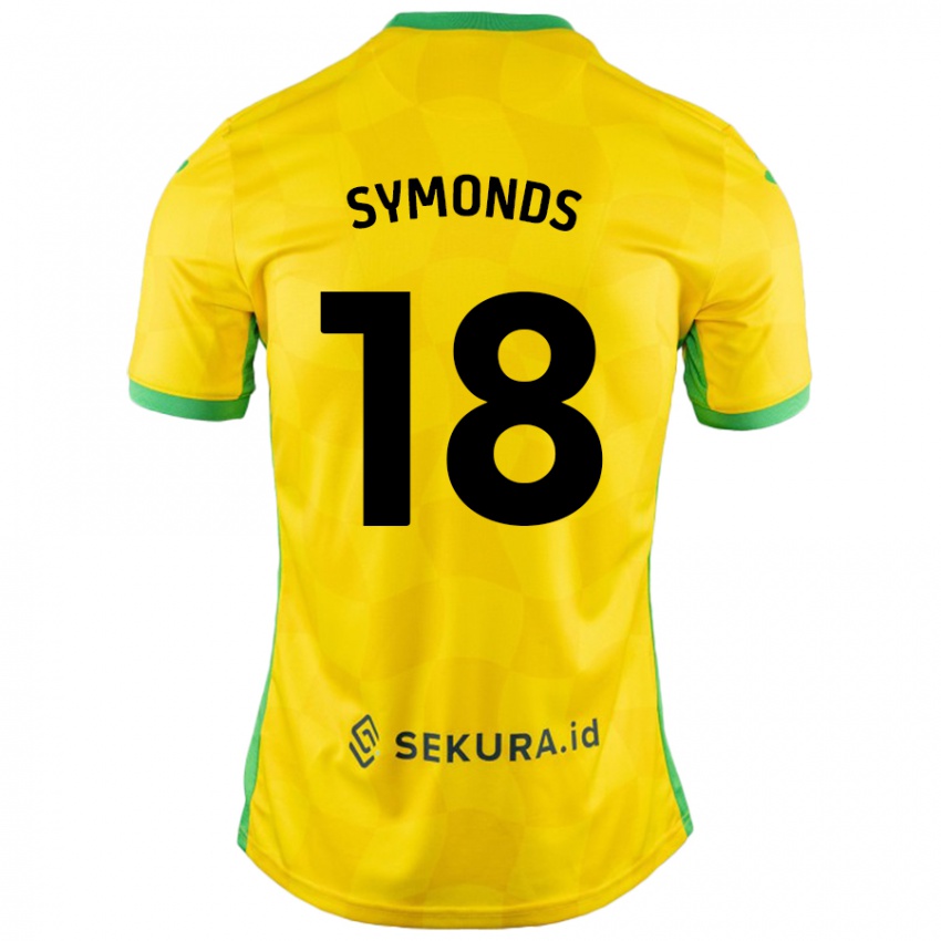 Hombre Camiseta Freya Symonds #18 Amarillo Verde 1ª Equipación 2024/25 La Camisa Perú