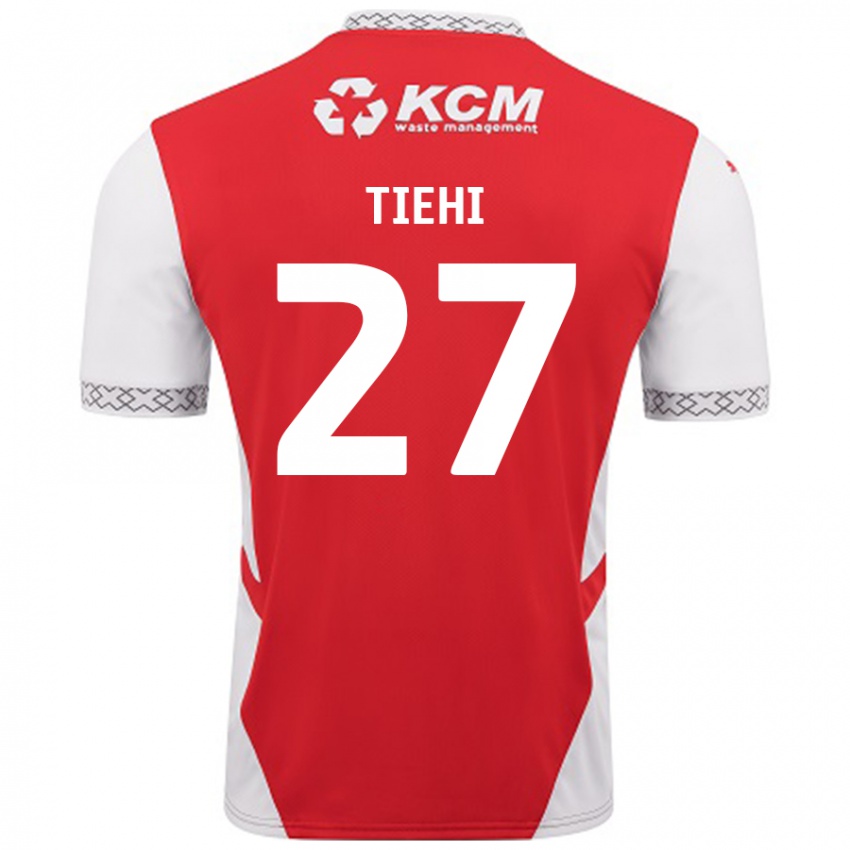 Hombre Camiseta Christ Tiehi #27 Rojo Blanco 1ª Equipación 2024/25 La Camisa Perú