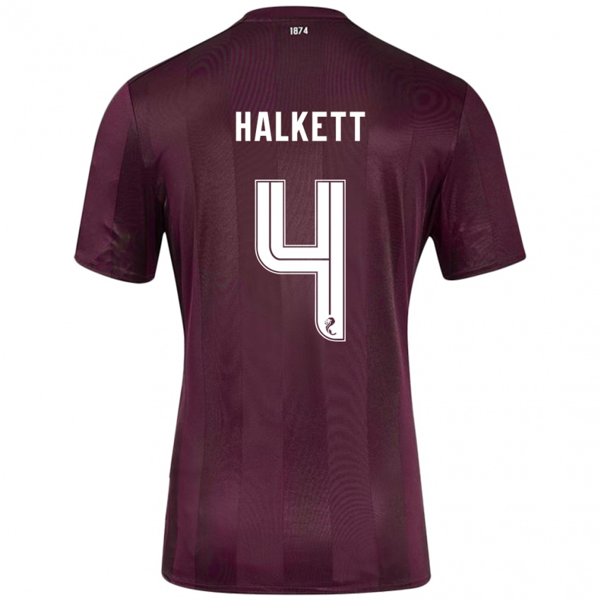 Hombre Camiseta Craig Halkett #4 Borgoña 1ª Equipación 2024/25 La Camisa Perú