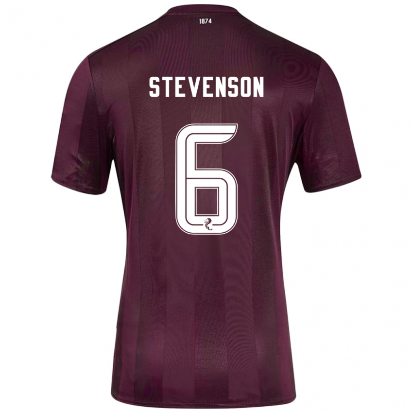 Hombre Camiseta Gus Stevenson #6 Borgoña 1ª Equipación 2024/25 La Camisa Perú