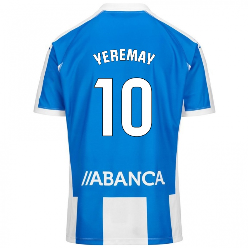 Hombre Camiseta Yeremay Hernández #10 Azul Blanco 1ª Equipación 2024/25 La Camisa Perú