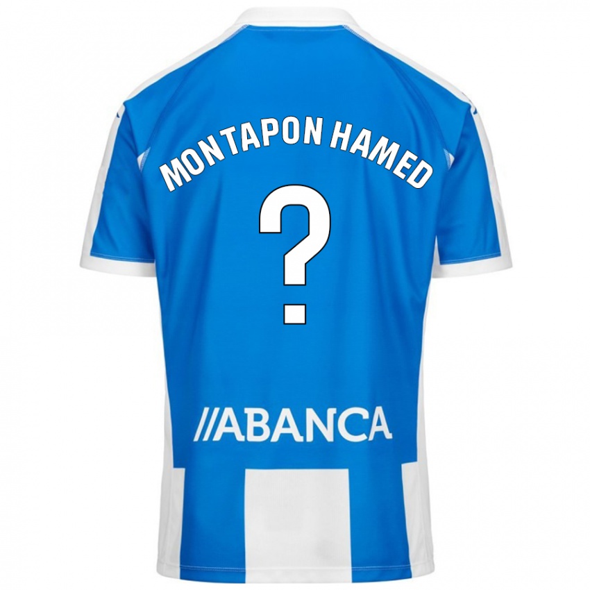 Hombre Camiseta Fadil Montapon Hamed #0 Azul Blanco 1ª Equipación 2024/25 La Camisa Perú