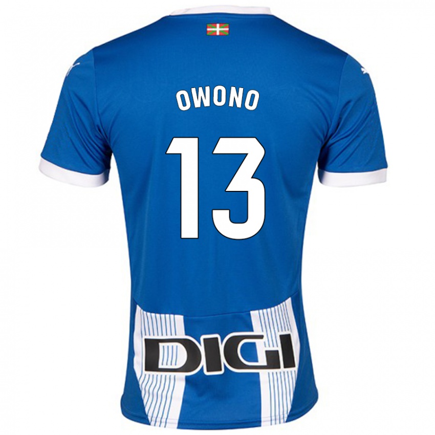 Hombre Camiseta Jesús Owono #13 Azul 1ª Equipación 2024/25 La Camisa Perú