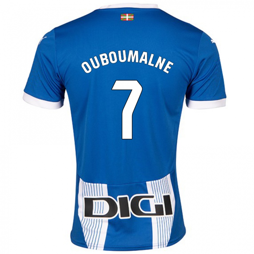 Hombre Camiseta Ibra Ouboumalne #7 Azul 1ª Equipación 2024/25 La Camisa Perú