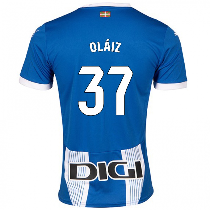 Hombre Camiseta Xanet Oláiz #37 Azul 1ª Equipación 2024/25 La Camisa Perú