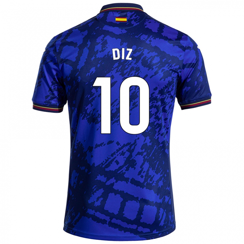 Hombre Camiseta Rafa Diz #10 Azul Más Oscuro 1ª Equipación 2024/25 La Camisa Perú