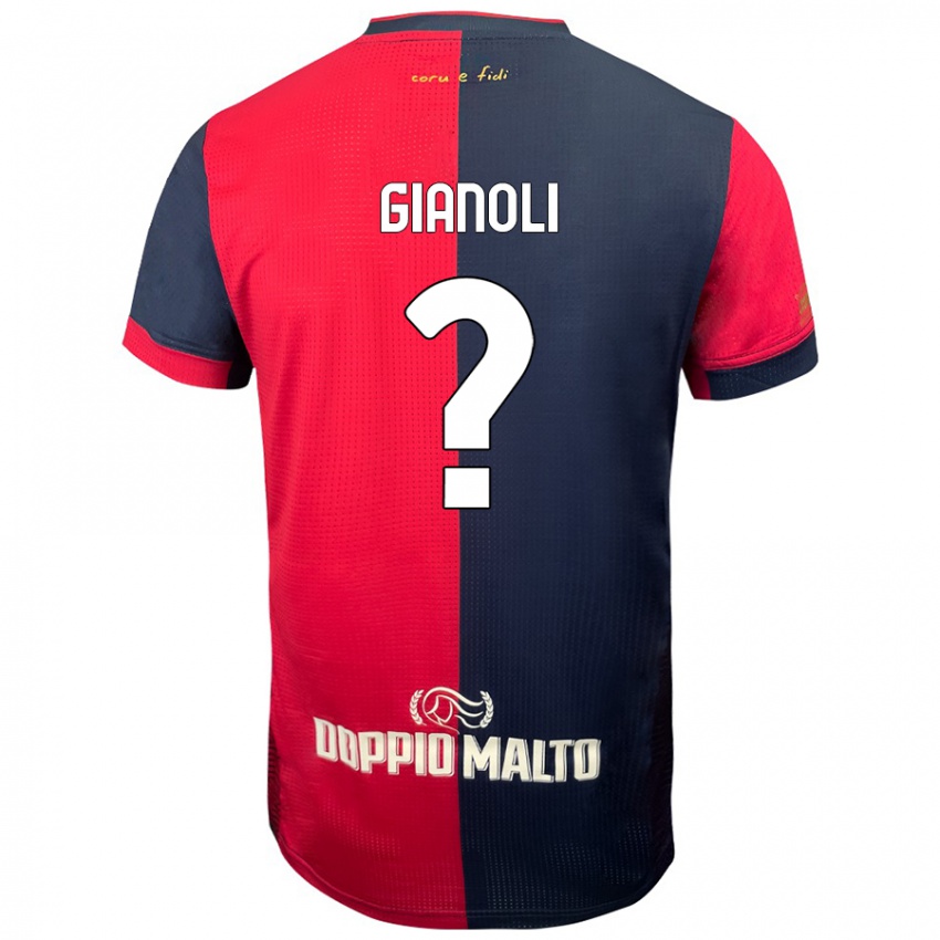 Hombre Camiseta Marco Gianoli #0 Rojo Azul Más Oscuro 1ª Equipación 2024/25 La Camisa Perú