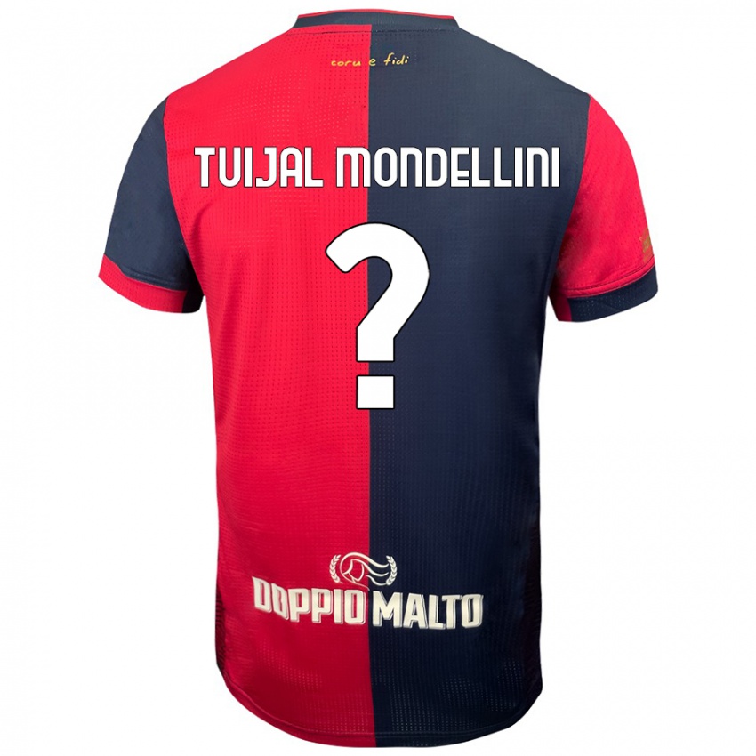 Hombre Camiseta Luca Tuijal Mondellini #0 Rojo Azul Más Oscuro 1ª Equipación 2024/25 La Camisa Perú