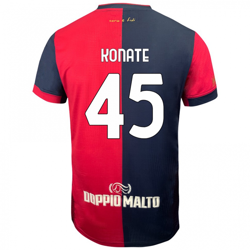 Hombre Camiseta Ismael Konate #45 Rojo Azul Más Oscuro 1ª Equipación 2024/25 La Camisa Perú