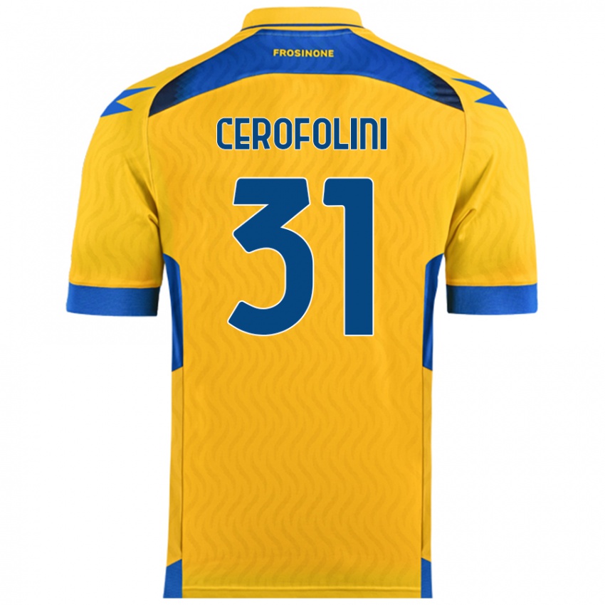 Hombre Camiseta Michele Cerofolini #31 Amarillo 1ª Equipación 2024/25 La Camisa Perú