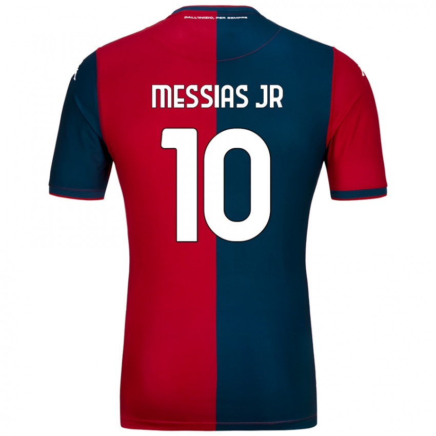 Hombre Camiseta Junior Messias #10 Rojo Azul Oscuro 1ª Equipación 2024/25 La Camisa Perú