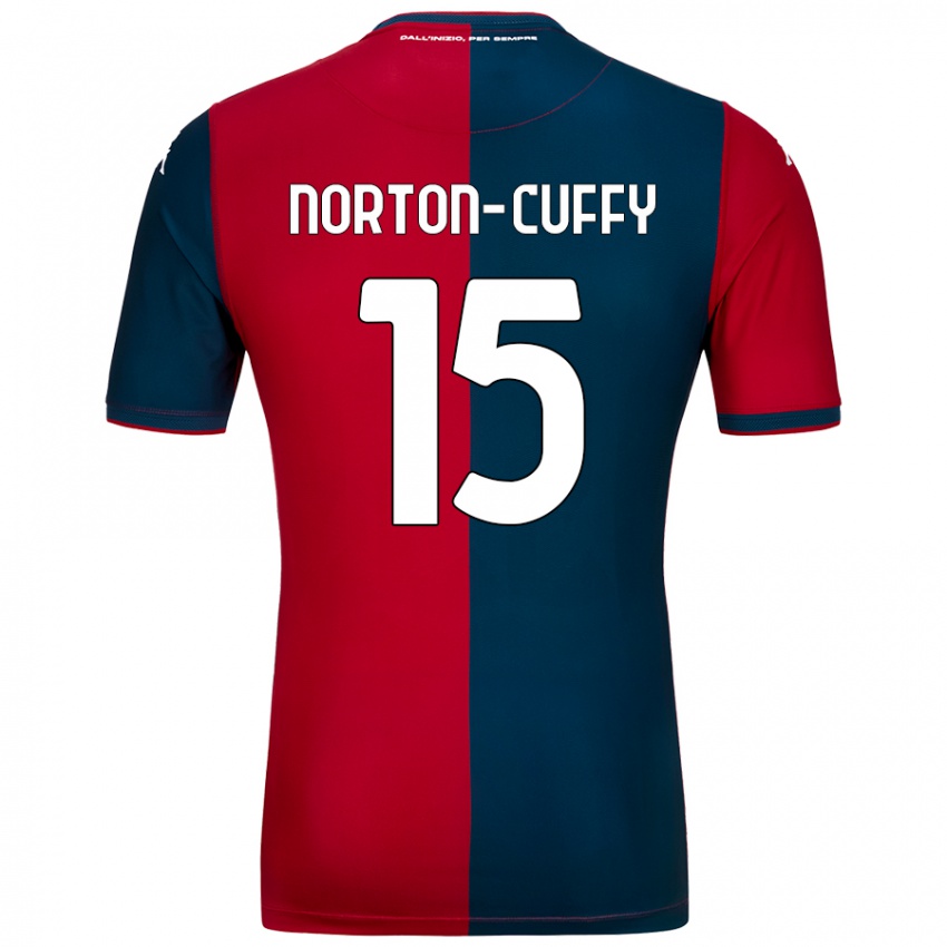 Hombre Camiseta Brooke Norton-Cuffy #15 Rojo Azul Oscuro 1ª Equipación 2024/25 La Camisa Perú