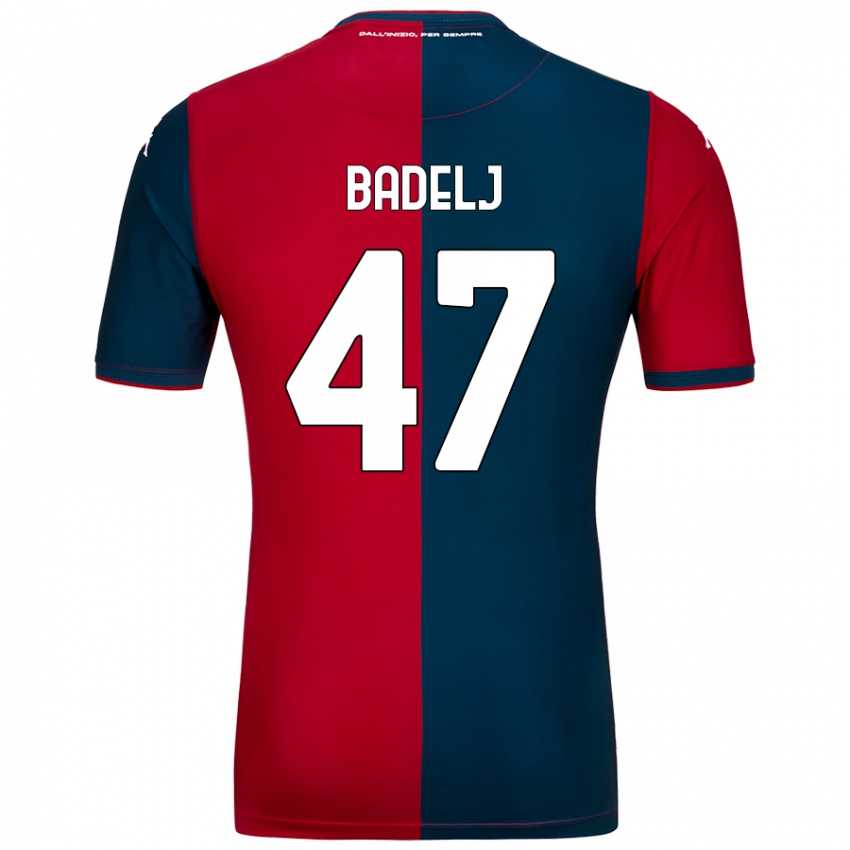 Hombre Camiseta Milan Badelj #47 Rojo Azul Oscuro 1ª Equipación 2024/25 La Camisa Perú