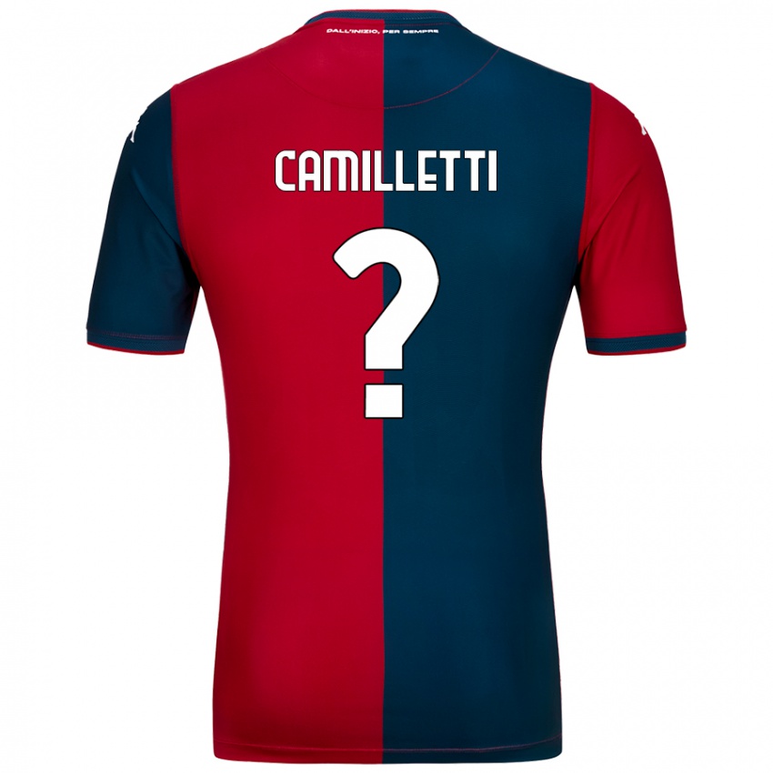 Hombre Camiseta Giovanni Camilletti #0 Rojo Azul Oscuro 1ª Equipación 2024/25 La Camisa Perú